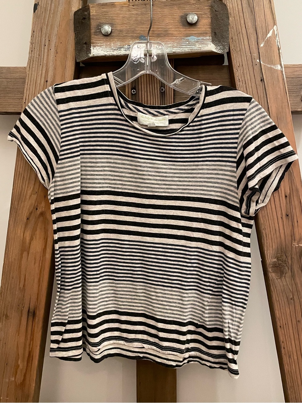 Striped Short-Sleeve Tee - Black and White